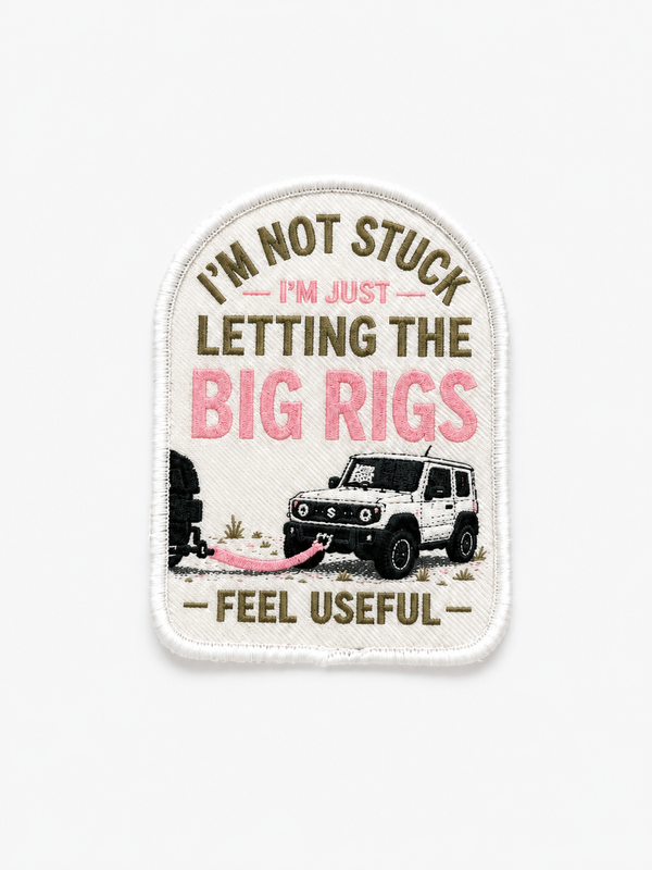 "I'm not stuck, I'm just letting the big rigs feel useful" Jimny Patch